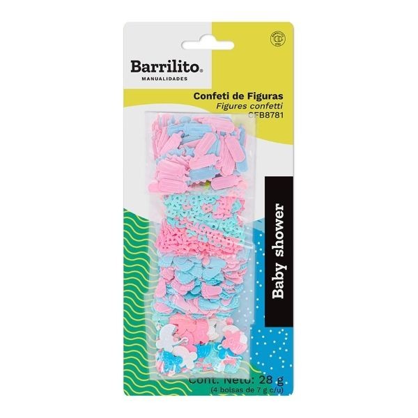 CONFETI FIG.BABY SHOWER C4 BOL.28G SURT. CFB8781 BARR. C.24